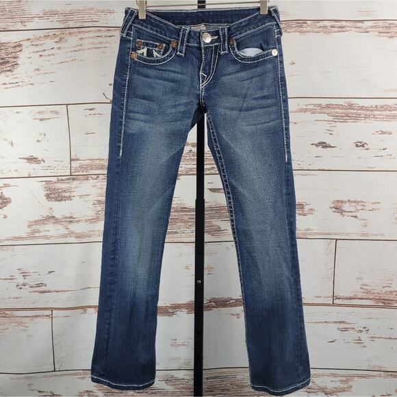 True Religion Rainbow Gina Boot Cut Jeans Size 27 - Picture 2 of 9